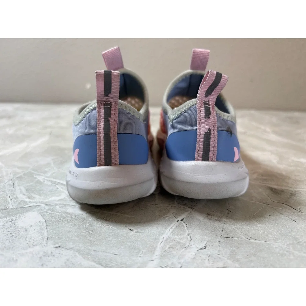 Rugged Shark Kids Aqua Water‎ Shoes Slip On Size 9 Pink Yellow Blue Mesh